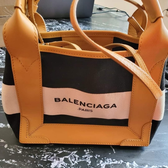 BALENCIAGA Navy Cabas XS Tote - Picture 1 of 7